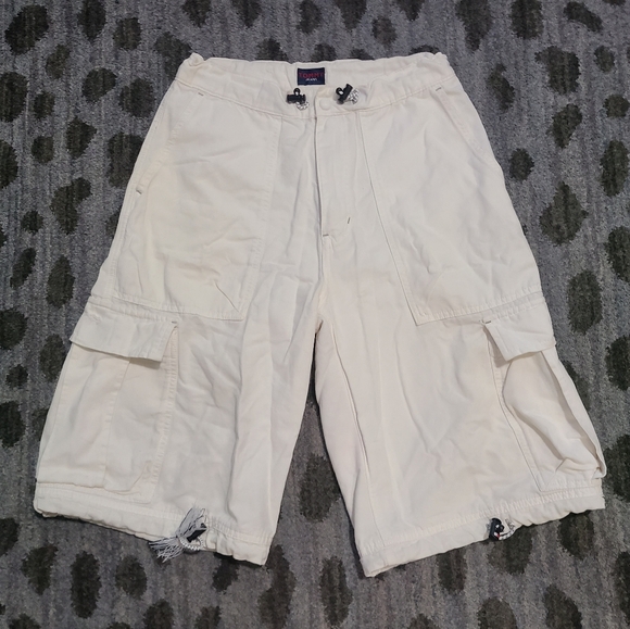 Tommy Hilfiger Tommy Jeans White Cargo Shorts sz 30 Mens - Picture 2 of 13